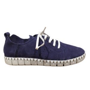 26390 suede veter flexzool blauw suede