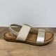 225157630 2 banden sandaal goud/beige