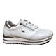 46-528 witte sneaker perfo voorblad zilver hiel