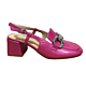 Lizzie 03 carre slingback met bit fuchsia lak