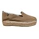 D107600 hoogfront platte espadrillos naturel