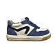 P1618 lage basket veter blauw/off white combi