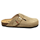 18012 dichte voetbed slipper beige suede