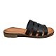 24302 rechte band slipper zwart leer