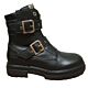 11266-922 zwart leren boot met 2 gespen