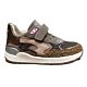 ST24W008-D lage sneaker bruin/beige combi