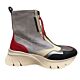 CHI243628 sportieve boot met rits brons/grijs/rood