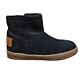 F2193 naturel blauw G suede uni vacht gevoerde boo