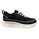 C1217102APSH3 black woven sneaker