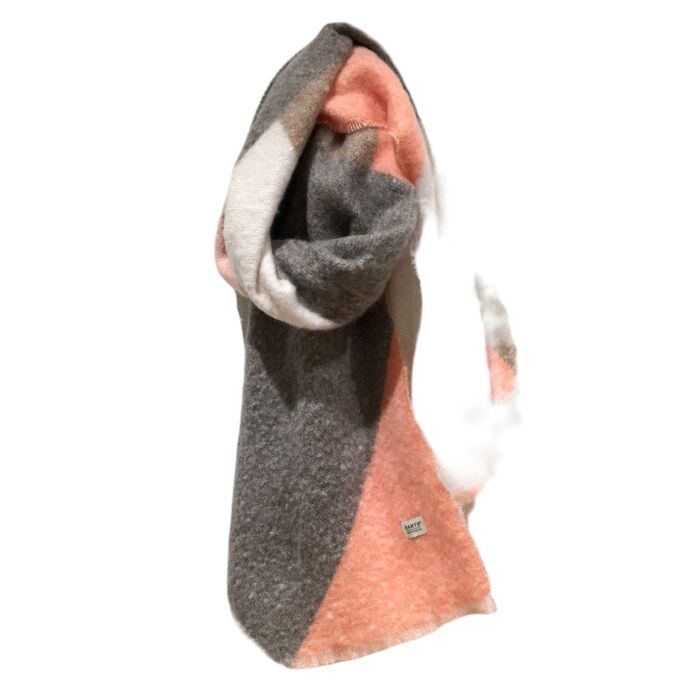 Taats Scarf brown/zalm