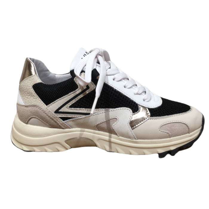 Danae sierra combi mushroom zwat/off white sneaker