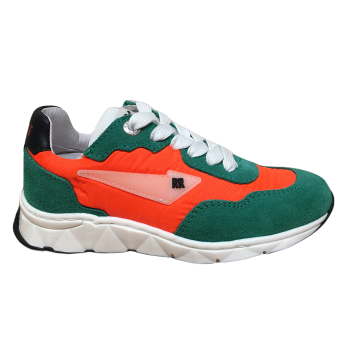 13711 groen/oranje runner veter schoen