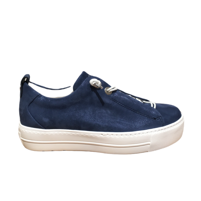 5017 elastiek sluiting sneaker blauw