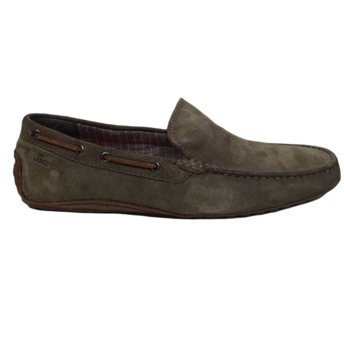 Callimo suede moccasin instap taupe suede