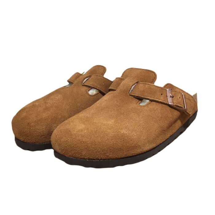 1028299 Boston gevoerd mink suede dichte slipper