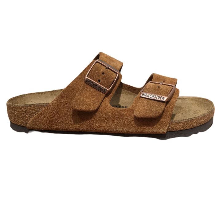 1027162 Arizona mink suede  2 banden slipper