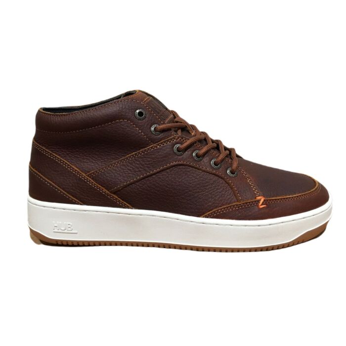 Kingston cognac leer mid veterboot  kuipzool