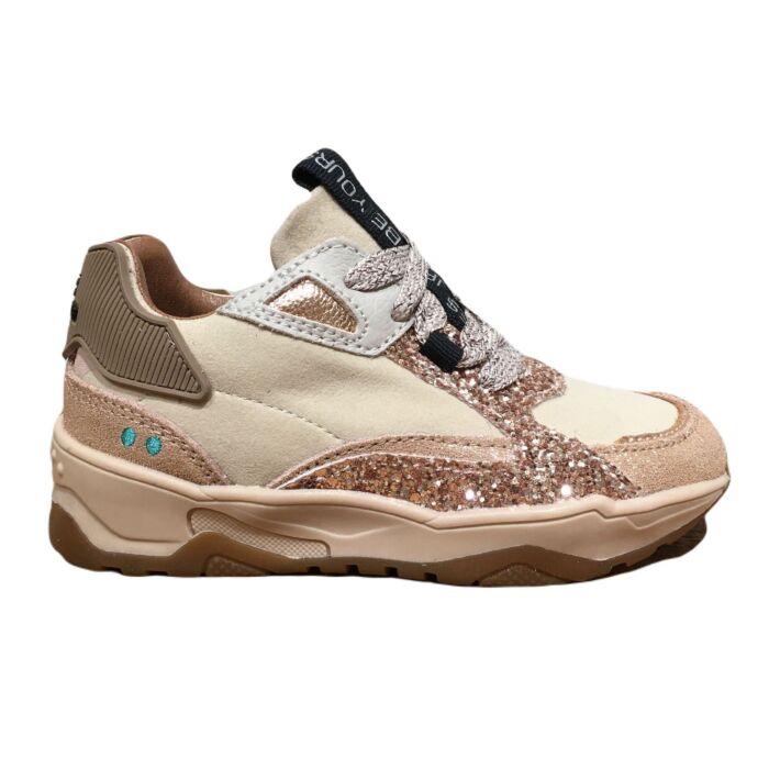 224875-974 beige met glimmateriaal runner