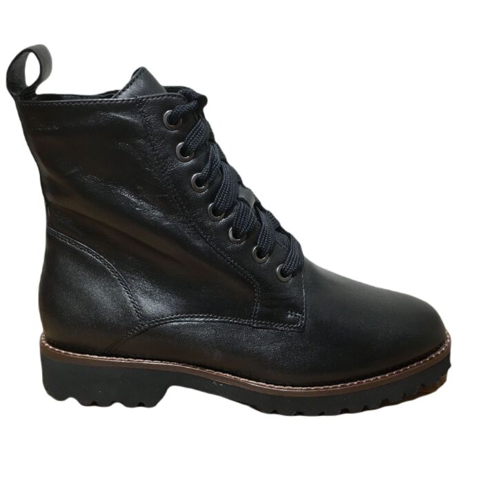 66570 Meredit-733 zwart leren veterboot