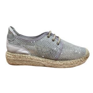 M106013 gaas veter espadrillos zilver