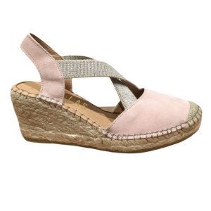 305800 sleehak espadrillos kruis elastiek rose