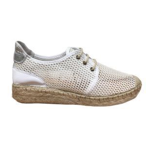 M106013 gaas veter espadrillos wit