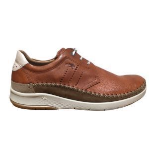 F0795 uni leren veterschoen cognac leer