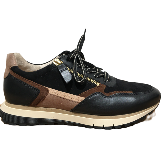 36-378 zwart/bruin sneaker