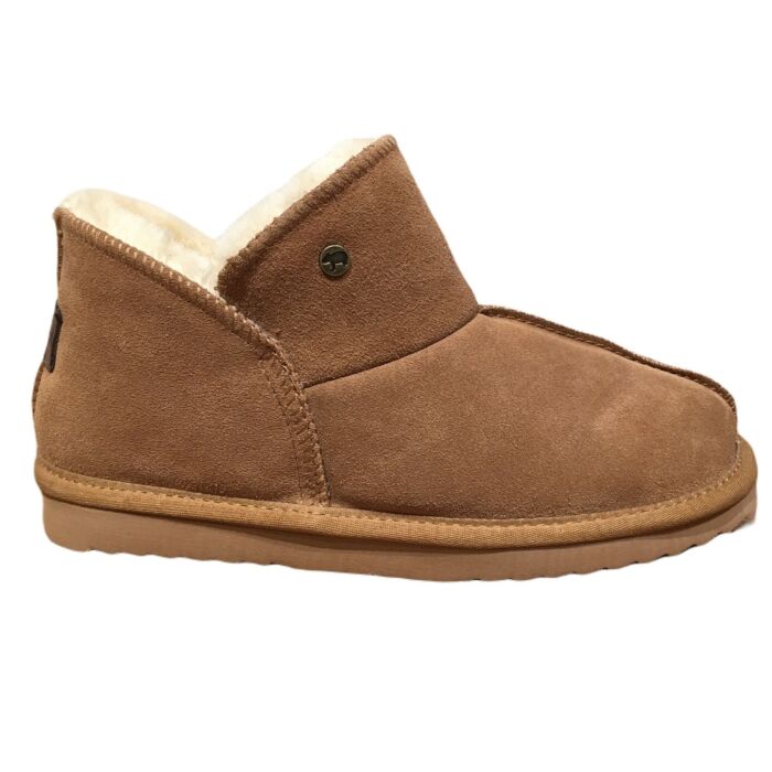 Willow dichte gevoerde pantoffel cognac