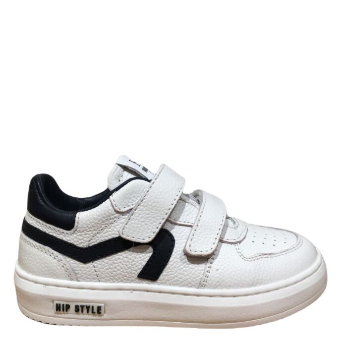 H1016 3 klittenband witte  tennissneaker