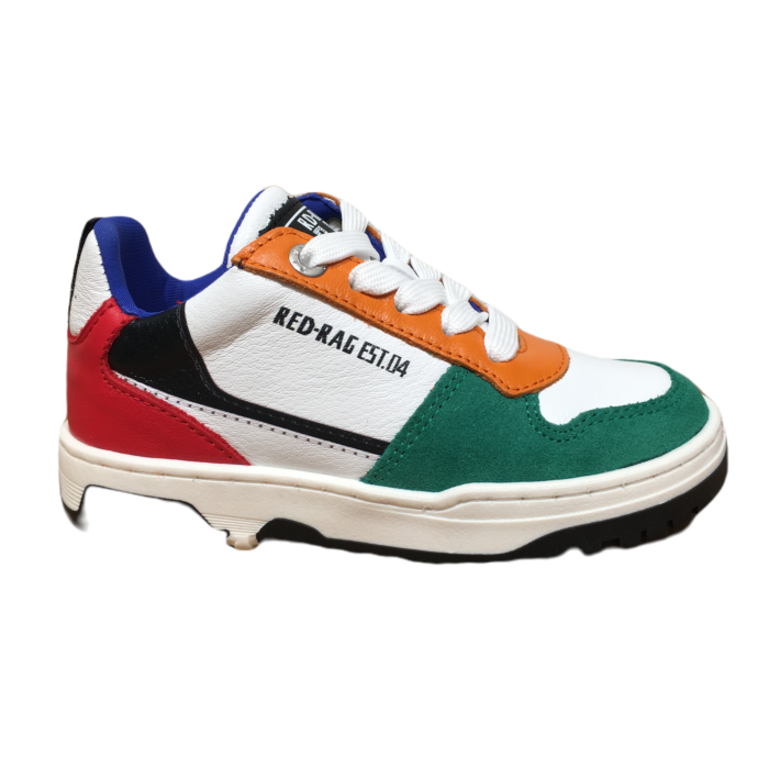 13843 tennis veter groen/oranje/blauw