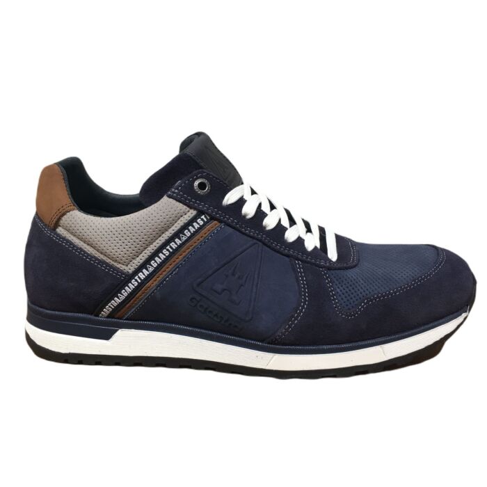 Kevan sportieve casual runner blauw nubuk