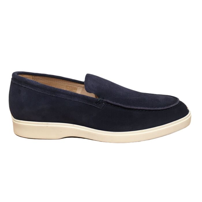 Palmeira suede loafer rubber zool blauw suede