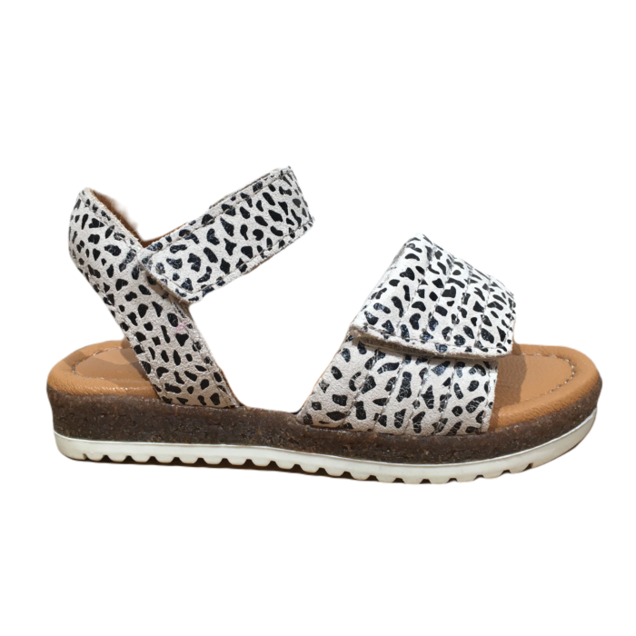 Daisy gepolsterde klitteband sandaal leopard print