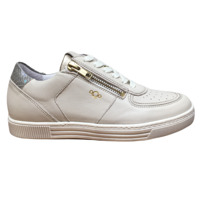 A8531 fijne tennis sneaker kuipzool creme