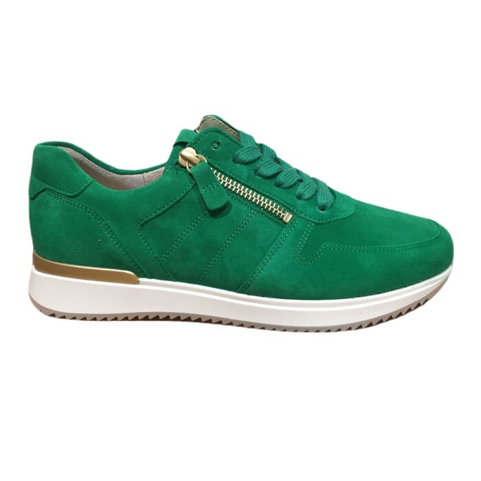 43.480-19 slanke sneaker ritsje groen suede