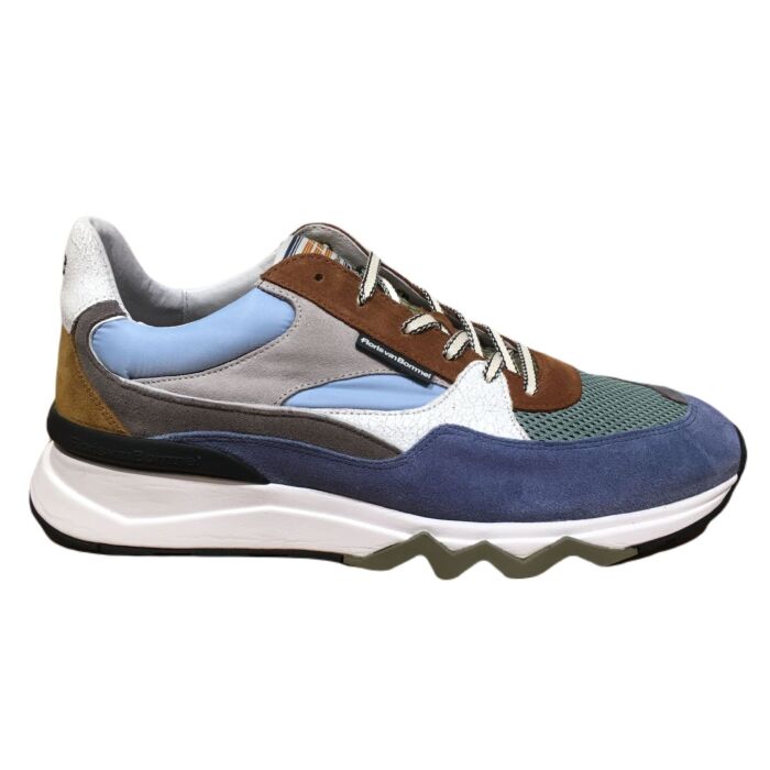 De Zager 07.06 combi sneaker blauw combi