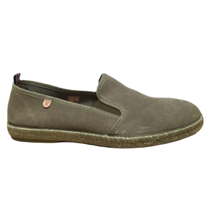 Troy suede instap espadrille kaki