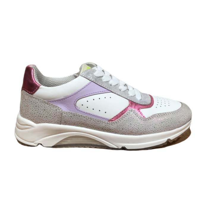 424475 Feedhra wit/rose sneaker leer