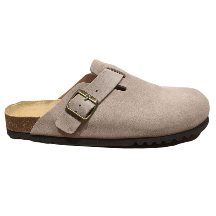 Olivier Sued-M dichte neus slipper beige suede