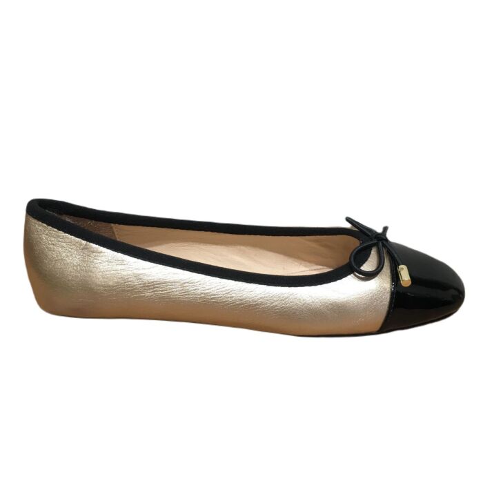 A94001 lak neus ballerina goud/zwart