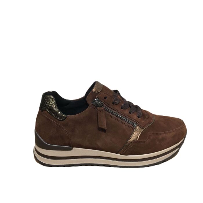 56.528 bruin suede sneaker rits