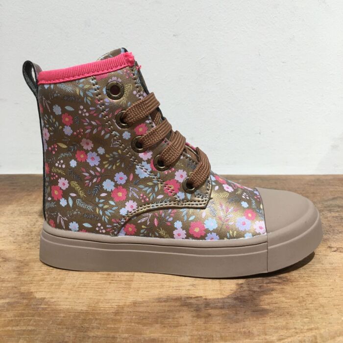 SH23W012-G bloem print veterboot stootneus