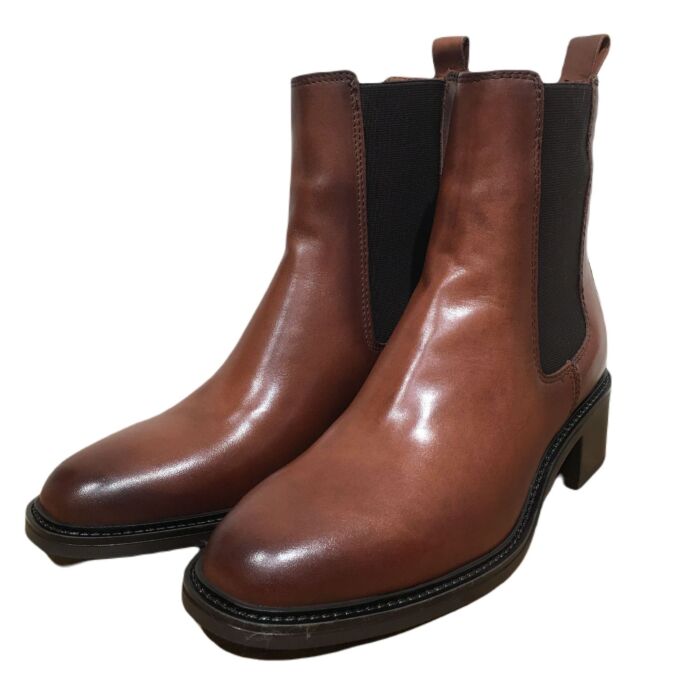 L41201 cognac gepoetste chelsey boot