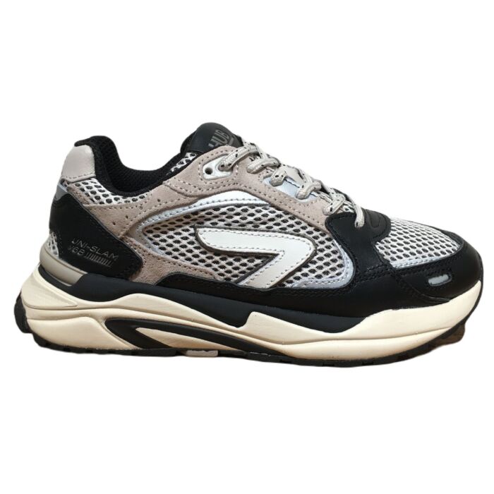 Slam black/beige met mesh material sneaker