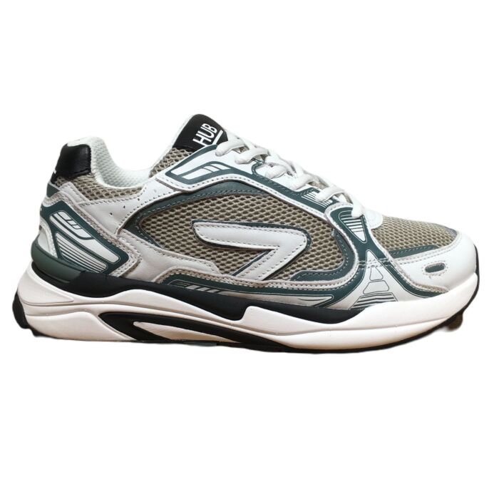 Slam wit.groen grove sneaker