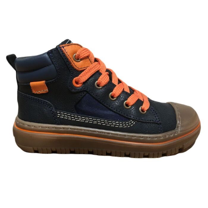 41005-637 d.blauw met oranje veterboot stootneus