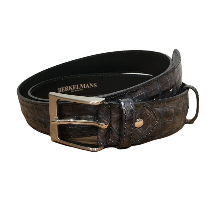 242BELT298 belt grey/brown kroko