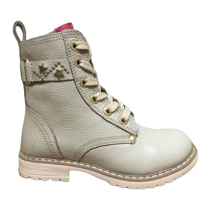 44366-222 beige veterboot riem met sterren