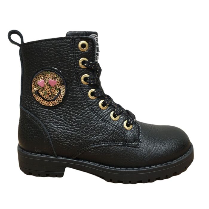 42950-922 zwart veterboot met rond label